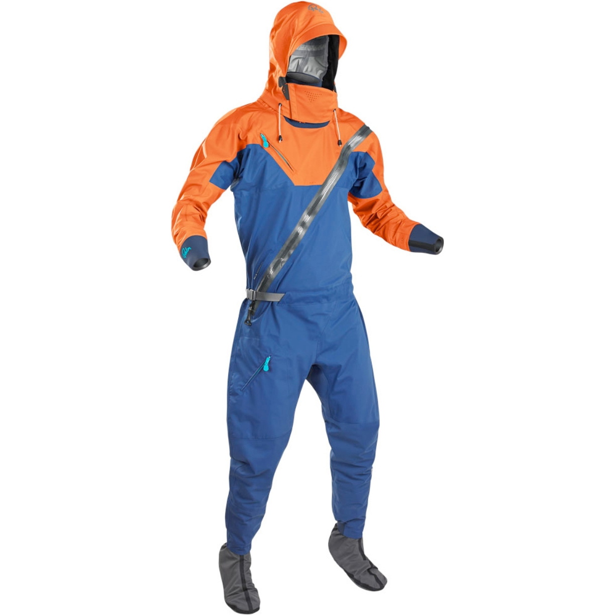 2026 Palm Hommes Fuse Adventure Kayak Drysuit 12788 - Navy / Mandarin